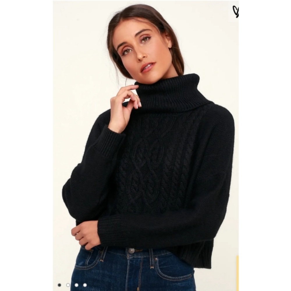 Turtleneck Cable Knit Sweater